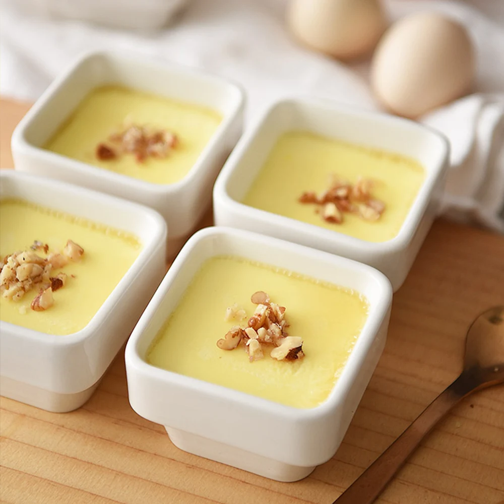 Modern ceramic baked pudding bowl housewife baking bowl dip bowl