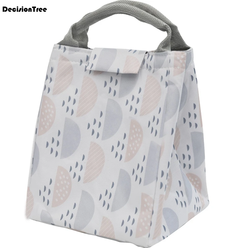 

2019 New Insulation Lunch Bag Cold Keep Waterproof Transparent Fruit Juice Luxury Brand Women Kids Men Cooler Lunch Box Bag 8