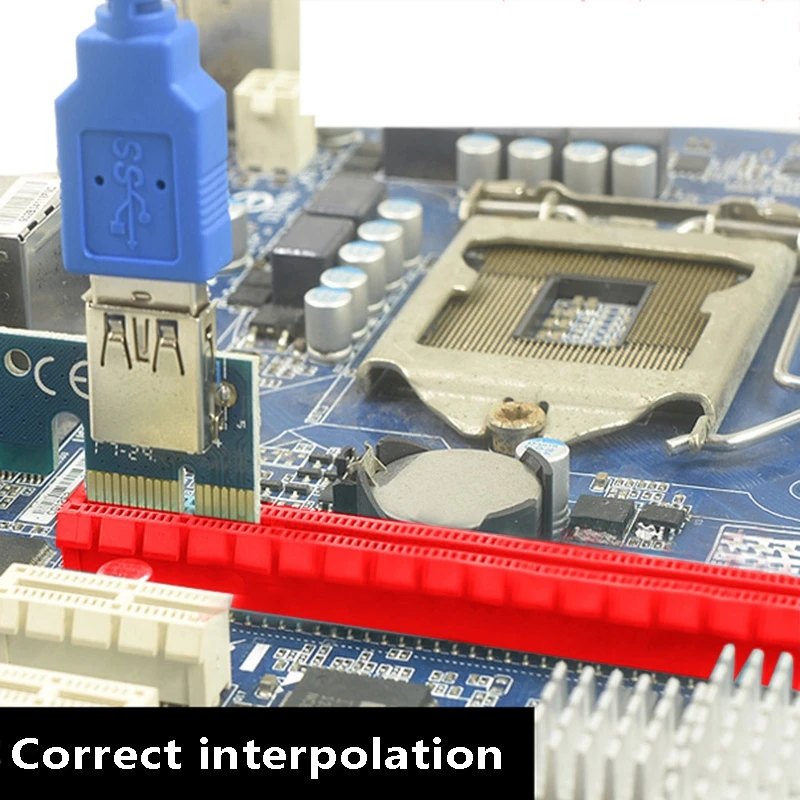 VER009S 0,6 M USB 3,0 кабель Профессиональный PCI-E Express PCI-E 1X до 16X 6PIN адаптер для карт + SATA шнур питания для GPU Mining power e