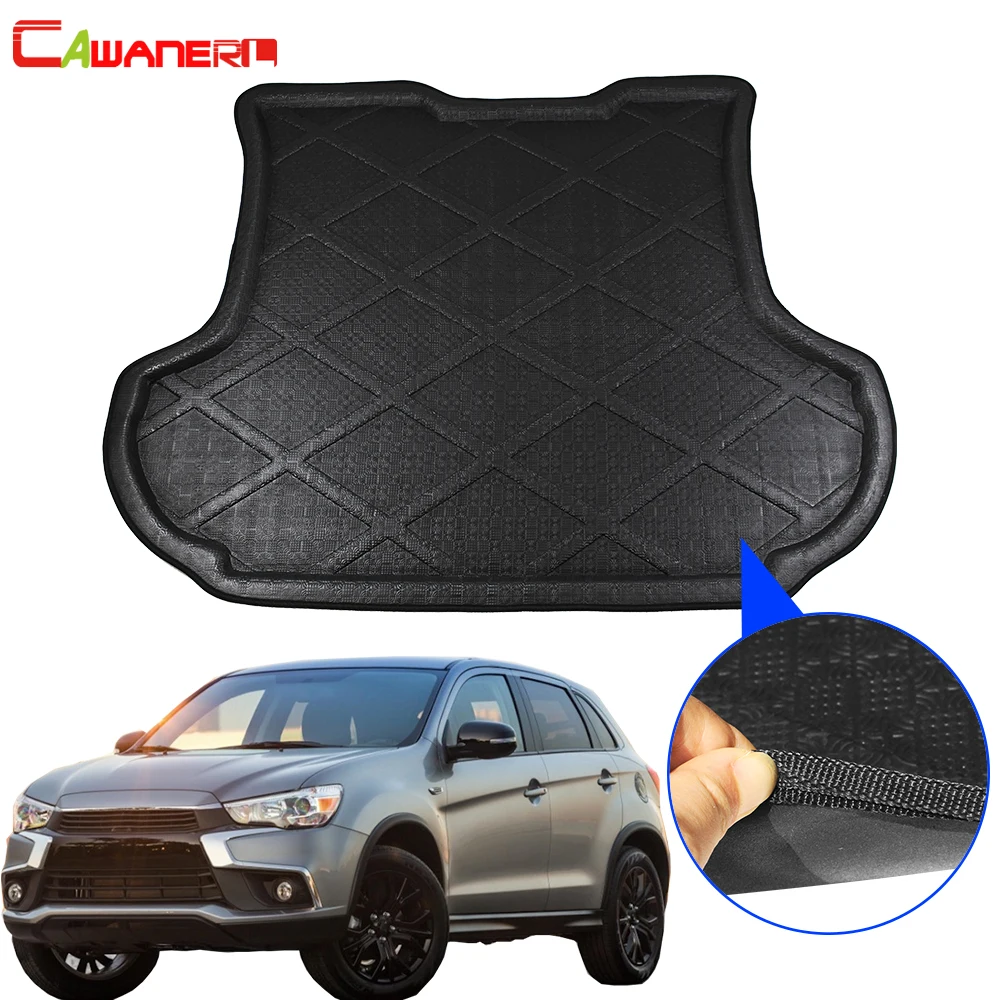 

Cawanerl Car Tail Trunk Mat Boot Tray Liner Floor Cargo Kick Carpet Mud Protector Pad Styling For Mitsubishi Outlander 2007-2012