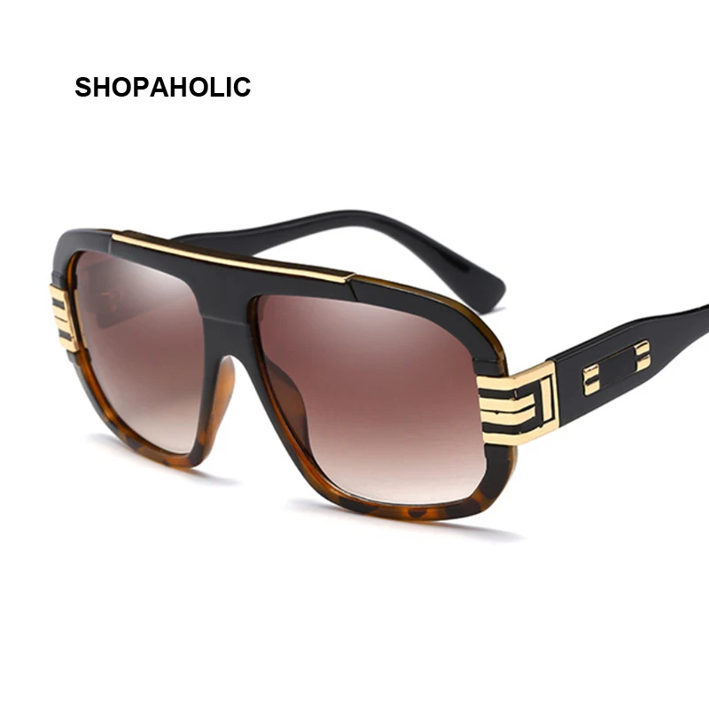 

New Vintage Sunglasses Men Luxury Brand Designer Sun Glasses For Men Oversized Metal Frame Square Sunglasses Oculos Masculino