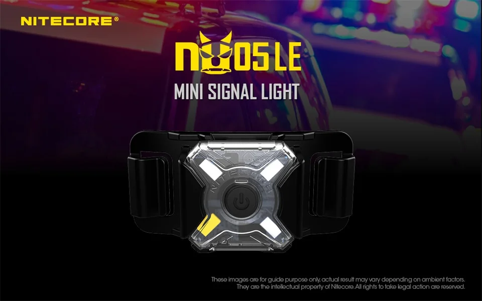 Nitecore NU05 LE красный зеленый синий белый 4x светодиоды встроенный литий-ионный аккумулятор USB кабель перезаряжаемая мини сигнальная фара