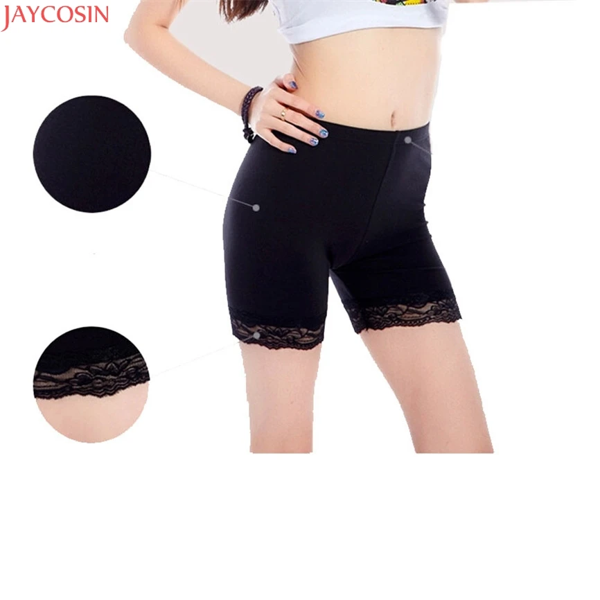 

2018 New Fashion Sexy Women Summer Grils Sweet Lace Trim Leggings Drop Shipping