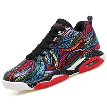 Дышащая спортивная баскетбольная обувь размера плюс 35-47, мужские кроссовки с воздушной подушкой, парусиновые спортивные ботильоны для женщин Baloncesto