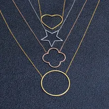 MWM ожерелья на заказ и кулоны чокер колье розовое золото клевер кулон ожерелье Женские аксессуары ювелирные изделия