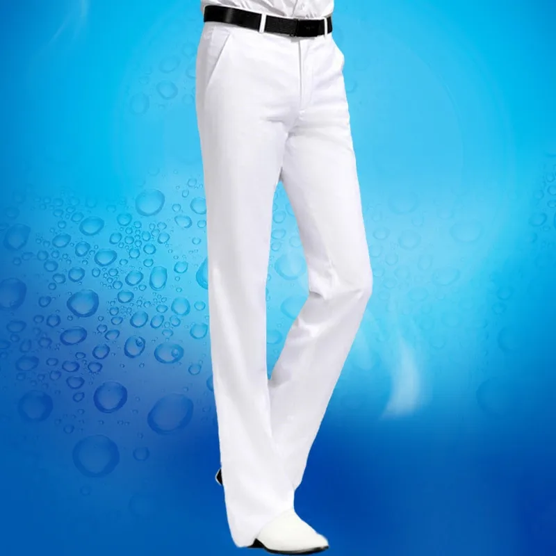 Men's Flared pants Men's Spring and Autumn Slim Korean trousers British Casual non-iron waist trousers More Size 29-37