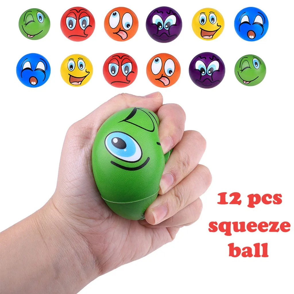 12 шт. снятие стресса Ароматические шарик Эмоджи супер замедлить рост дети Squeeze Toy 6,3 см подарки Рождество смешно zabawki