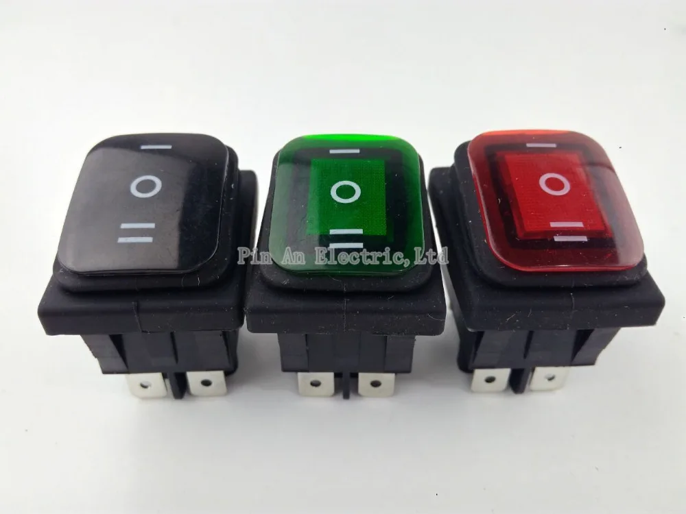 

5Pcs Waterproof 6Pin Rocker Switch 3 Position Locking ON-OFF-ON DSDT 16A/250V/ 20A 125V RL2