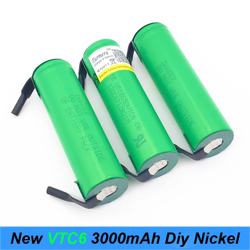 us18650vtc6 vtc6 30a 18650 3000mah батареи полоски для пайки для аккумуляторной отвертки Аккумуляторный аккумулятор s11