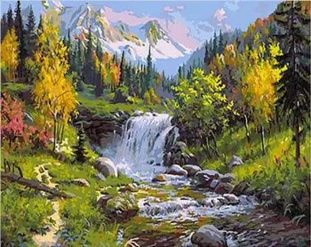 

Stormy stream Pictures By Numbers On Canvas DIY Elegant Digital Oil Painting Coloring By Numbers Home Decor Art Gift