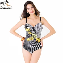 Queenral купальники плюс размер One Piece бюстгальтер Женщины бюстгальтер, нижнее белье женские трусы один Костюм из нескольких предметов для женщин