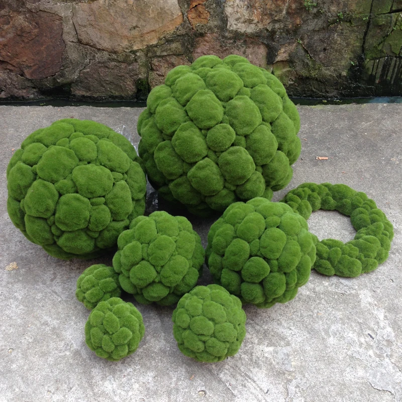 12cm 15cm Artificial Plant Moss Ball Round Grass Ball Simulation Fake