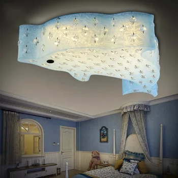 

Dream crystal Dolphin ceiling lamp bedroom living room cartoon children lamp