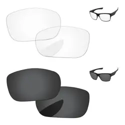 Черный Серый & Crystal Clear 2 пары замены линзы для солнцезащитные очки Frame 100% UVA и UVB Защита