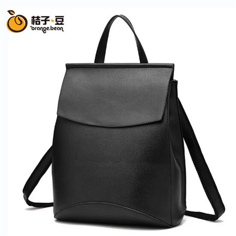 Kavard Famous Brand Backpack Women Backpacks Solid vintage School Bags for Girls black leather backpack mochilas