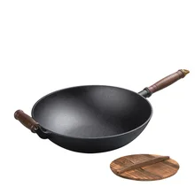 Антикоррозийный железный горшок антипригарный вок чугунная индукционная плита для домашнего приготовления винтажная газовая плита необработанный железный горшок