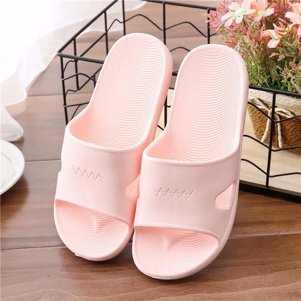 

2019 Spring Autumn New Women's Shower Pool Sandal Slippers Lightweight Bath Slippers Solid Color Soft Ultra leisure shoes