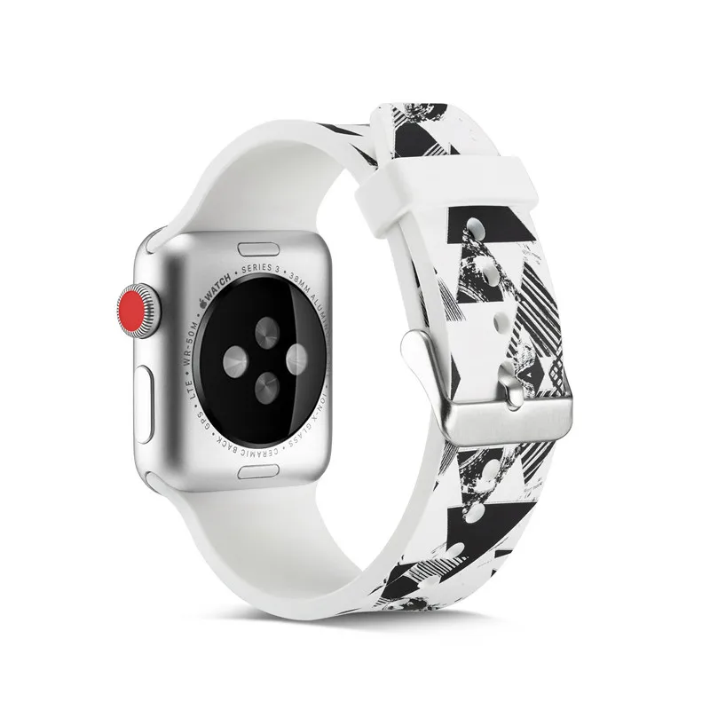 Силиконовый ремешок для часов Apple Watch 38 мм 44 мм чехол, VIOTOO разноцветный узор силиконовый резиновый ремешок для часов Apple Watch - Цвет ремешка: No.3