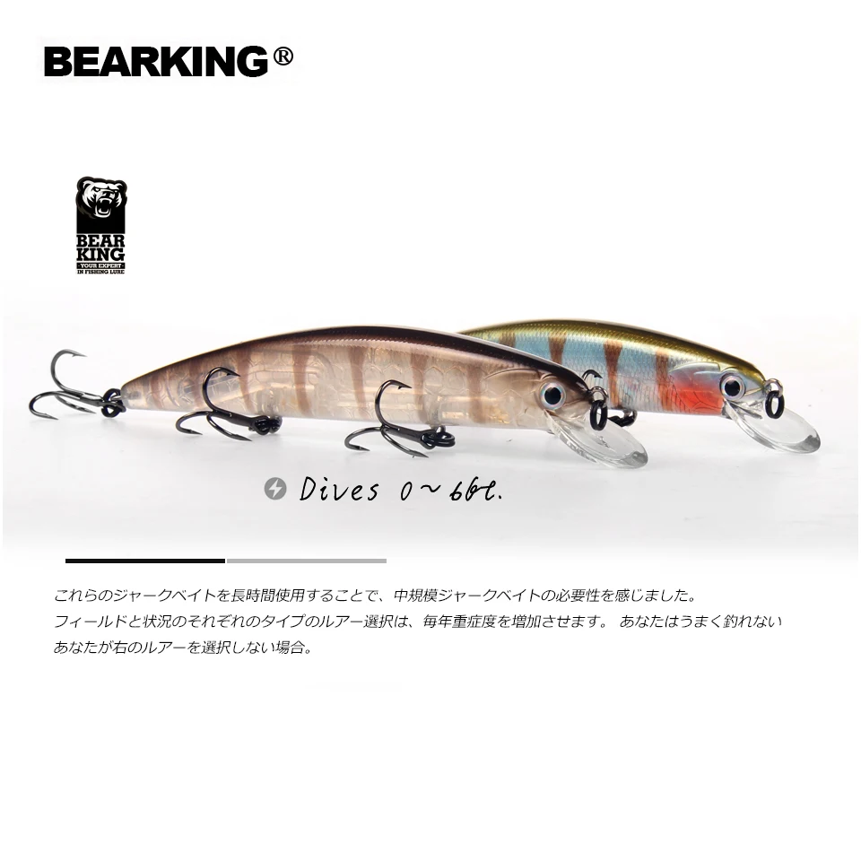 Bearking, 11 см, 17 г, для дайвинга, 1,5 м, супер вес, система длинного литья, SP minnow, новая модель, рыболовные приманки, жесткая наживка, качественные воблеры
