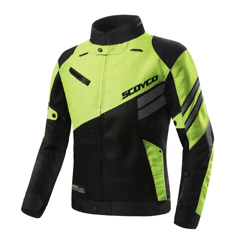 Scoyco JK36 Motorcycle Jacket Green color Motorbike moto ...