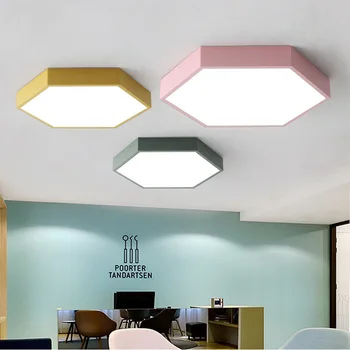

Nordic Creative Diamond LED Living Room Ceiling Lamp Macarons Color Corridor Bedroom Lamp Clothing Store Lamp Free Shipping