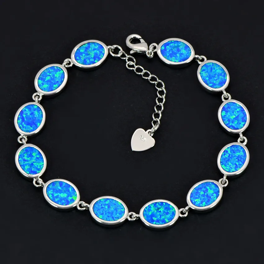 

Wholesale & Retail Fashion Fine Blue/White/Green/Orange Oval Fire Opal Bracelet 925 Sterling Sliver Jewelry BNT16022706