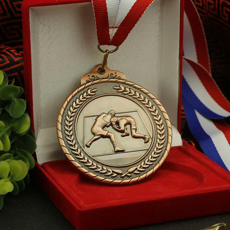 Fight Wrestling Medal factory price custom made metal Spot sports medal