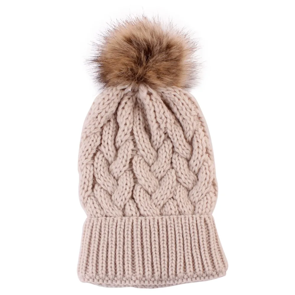 PUSEKY Для женщин девочек шляпа зима теплая шапочка Кепки вязать шерсти hat Вязание Кепки 1 pic 2018