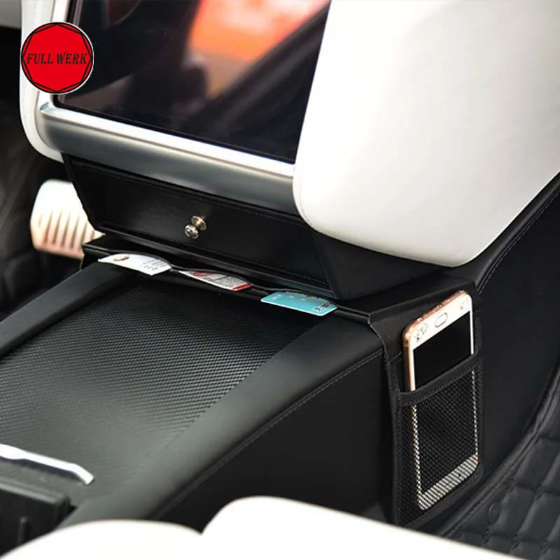 

Center Console Card Organizer Armrest Box Storage Phone Holder Clip for Tesla Model S Model X Stowing Tidying Accessories