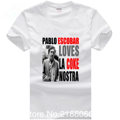 Pablo Escobar футболка мужская летняя смешные футболки|men t shirt|pablo escobart shirt |