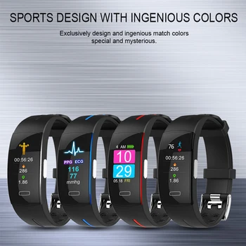

Factory wholesale sports design 0.96'' ecg+ppg smartband heart rate monitor fitness tracker smart bracelet bluetooth pk miband 3
