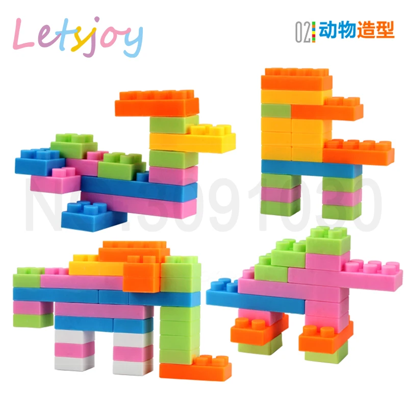 

letsjoy 340pcs 3D DIY bricks colorful building block lepin Boy Girl Education toy for children Hobbies kids model building kits