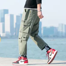 YASUGUOJI новые тактические карго Брюки мужские тренировочные брюки джоггеры эластичность уличная узкие штаны, мужские брюки-шаровары в стиле хип-хоп, Штаны