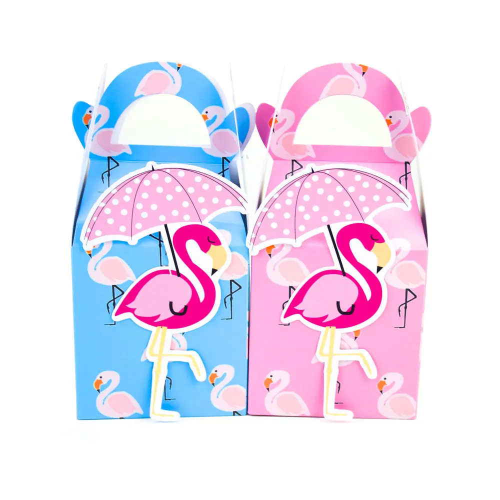 

Flamingo with Umbrella Favor Box Candy Box Gift Box Cupcake Box Boy Kids Birthday Party Supplies Decoration Event Party Supplies