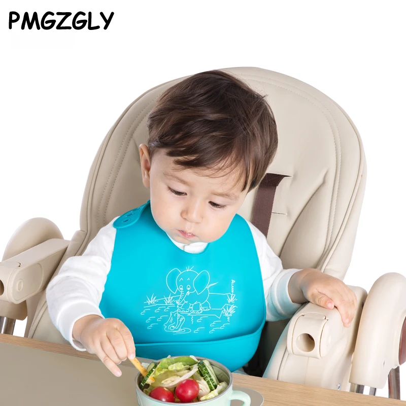 

Newborn Bandanas Baby Bibs Waterproof Silicone Feeding Baby Saliva Towel Cartoon Waterproof Aprons Baby Bibs New Design