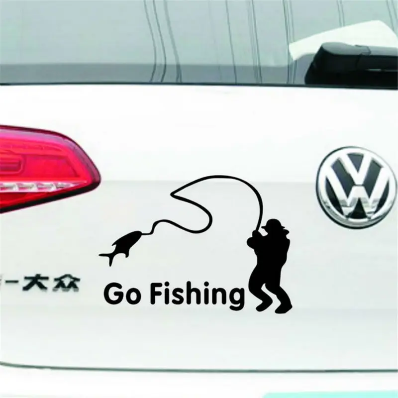 Мультяшные водонепроницаемые наклейки для рыбалки и автомобиля|car sticker|fishing car