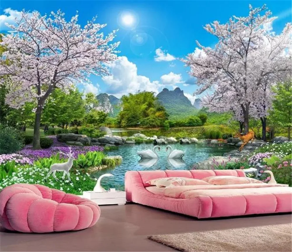 Пользовательские 3d обои любого размера Xanadu Dreamland пейзаж живопись фон украшение