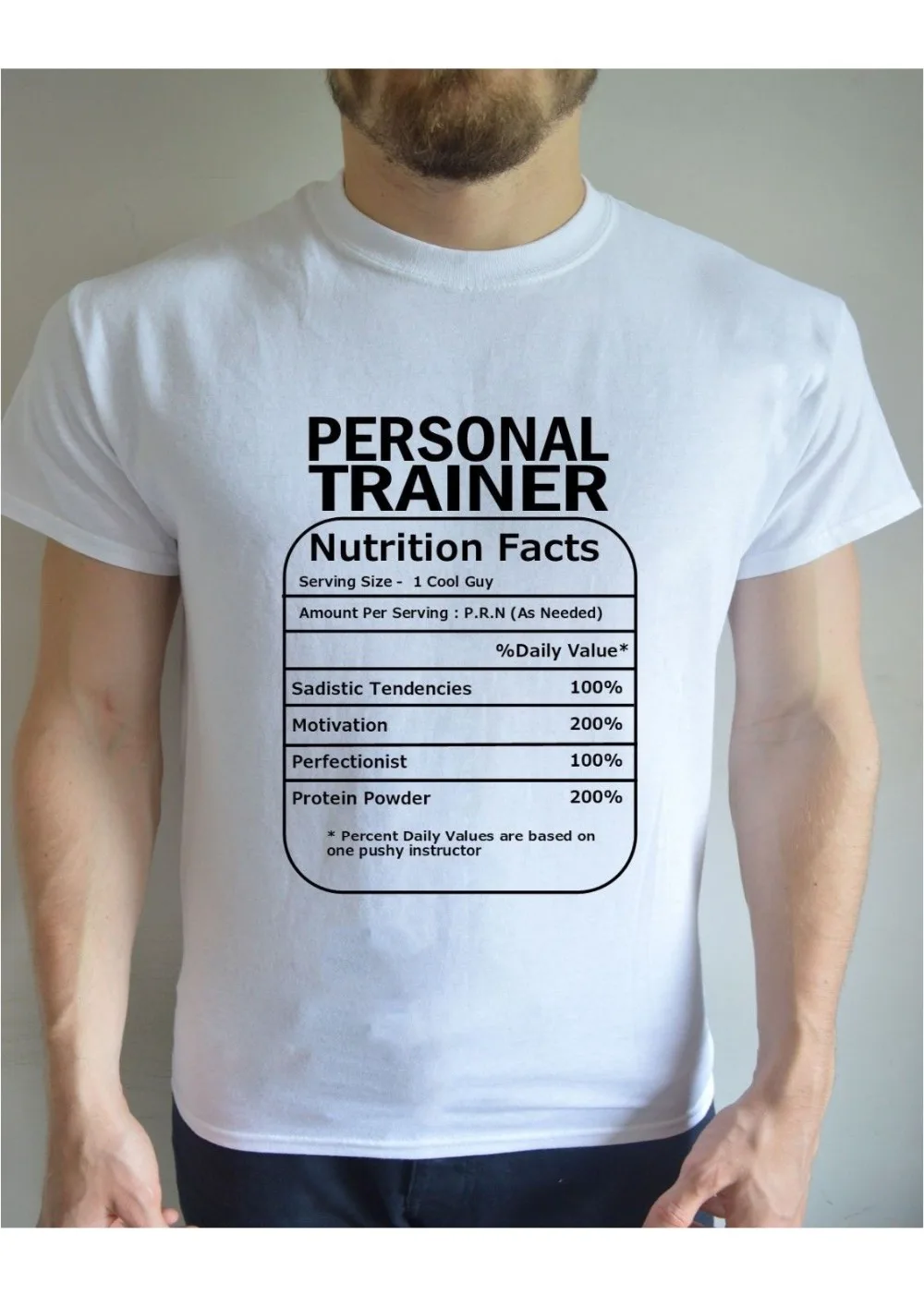 

2019 Newest Brand Men Sleeve Fashion Men Personal Trainer Nutrition Funny Printed Vintage Gift Present Casual T-Shirt