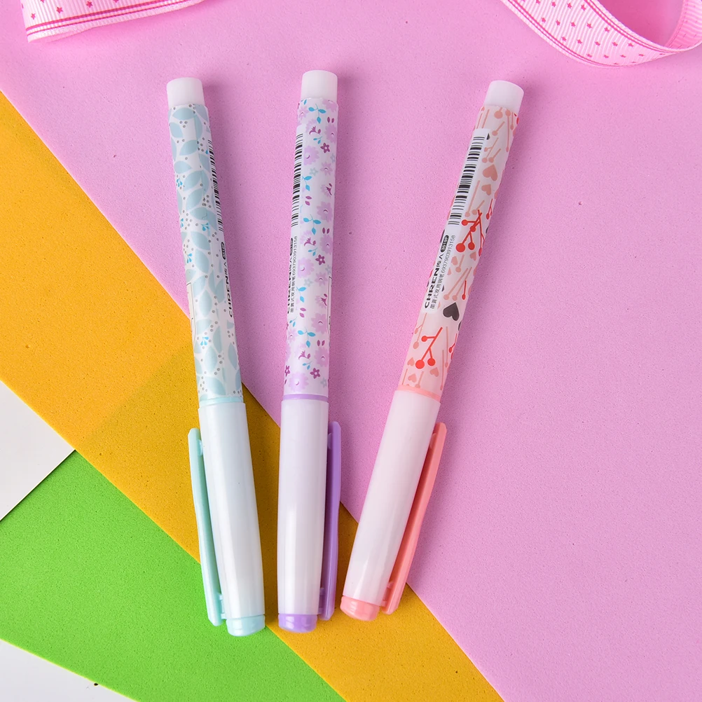 Милый кавайный конфетный цвет цветок пластиковая перьевая ручка с чернилами для детей подарок корейский канцелярские принадлежности