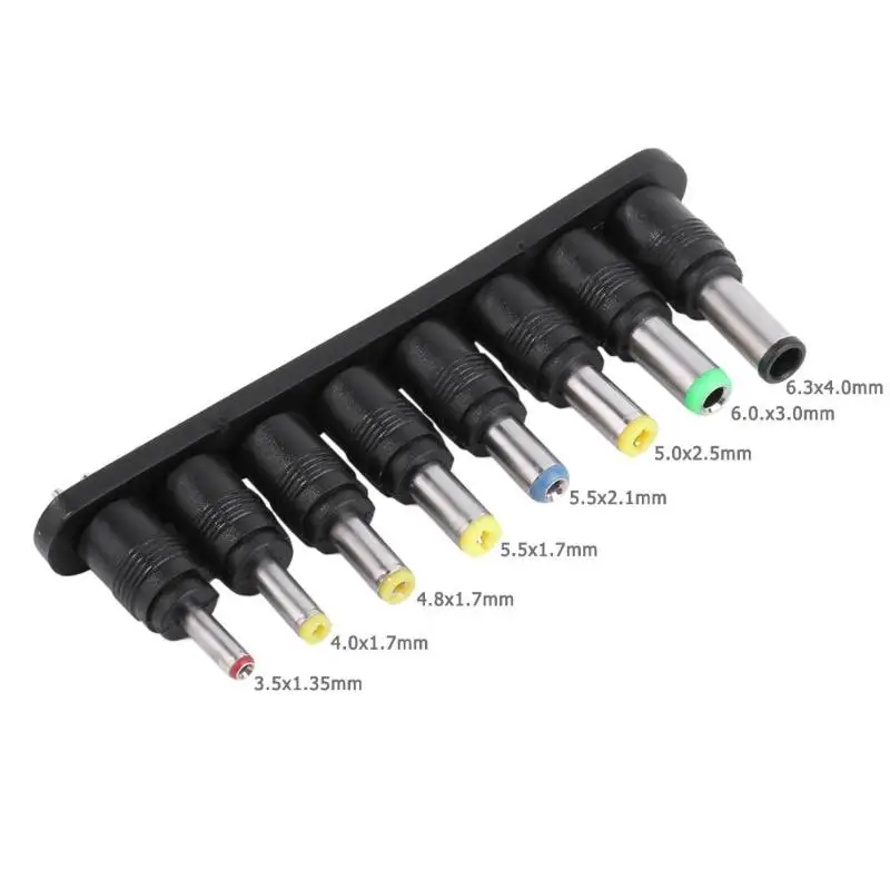 1Set 6 Pcs Universal AC//DC Power Plug Charger Tip Adapter For Notebook Laptop PC