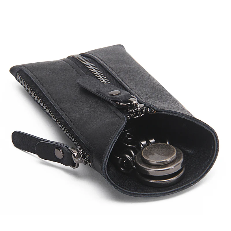 Leather Key Wallet Case Holder Organizer Keychain Covers for Women and Men