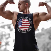 Новые модные хлопчатобумажные рубашки без рукавов майка Мужская Фитнес-рубашка мужская фуфайка для бодибилдинга тренировочная форма для гимнастики фитнес-мужчин