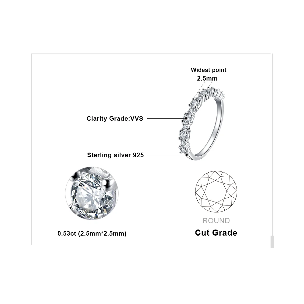 JewelryPalace 925 пробы Серебряное кольцо обручальное кольцо Обручение кольца кольцо способа Fine Jewelry Для женщин ювелирные изделия на продажу Новое поступление