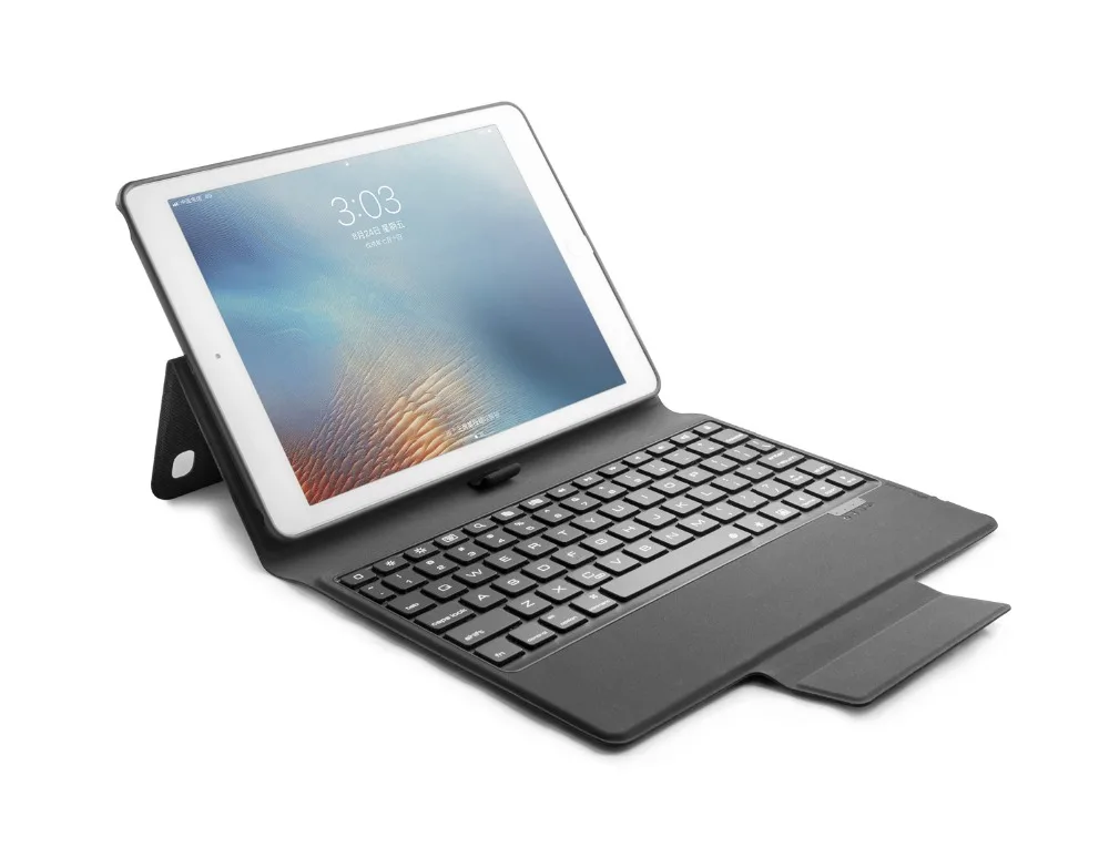  Bluetooth Wireless Keyboard Case For iPad 9.7 2018 2017 With Pencil Holder Smart PU Leather Full Co