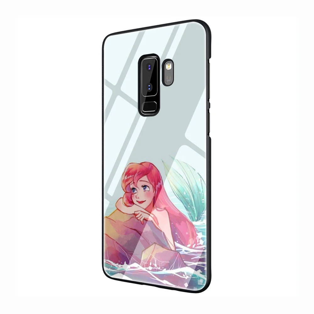 Cartoon Ariel little Mermaid popular Tempered Glass Phone Cover Case for Samsung Galaxy S7 edge S8 9 10 Note 8 9 10 Plus A10 20 30 40 50 60 70 - Цвет: G8