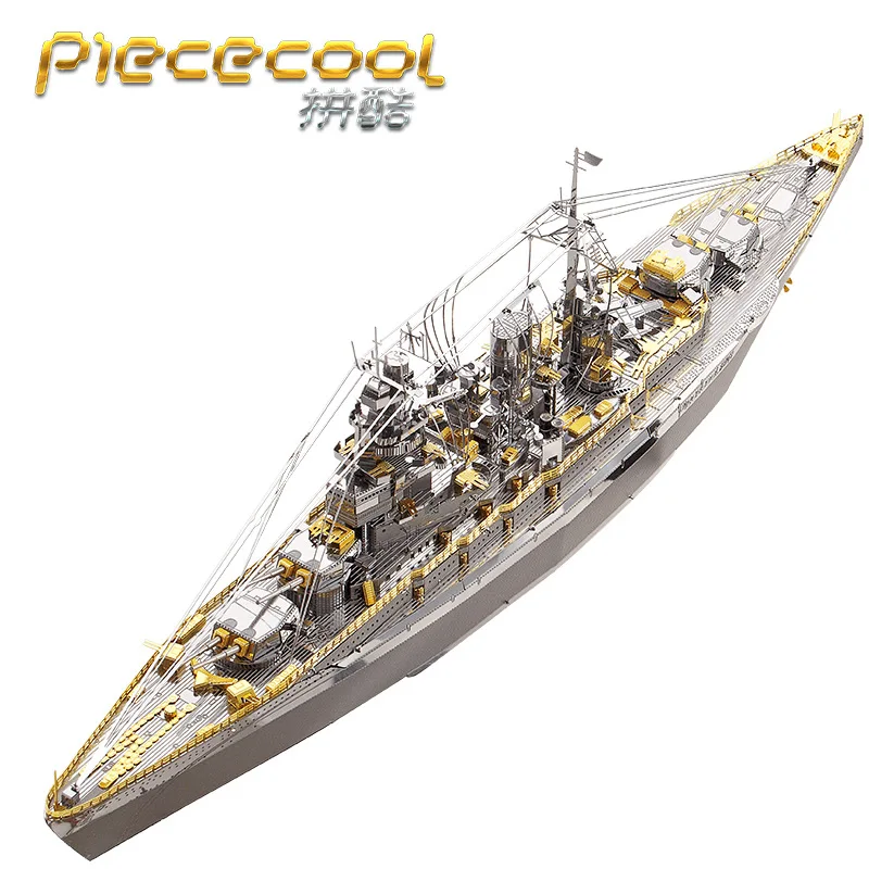Piececool модели лодок 3D металлические Nano головоломки NAGATO класс модель броненосца