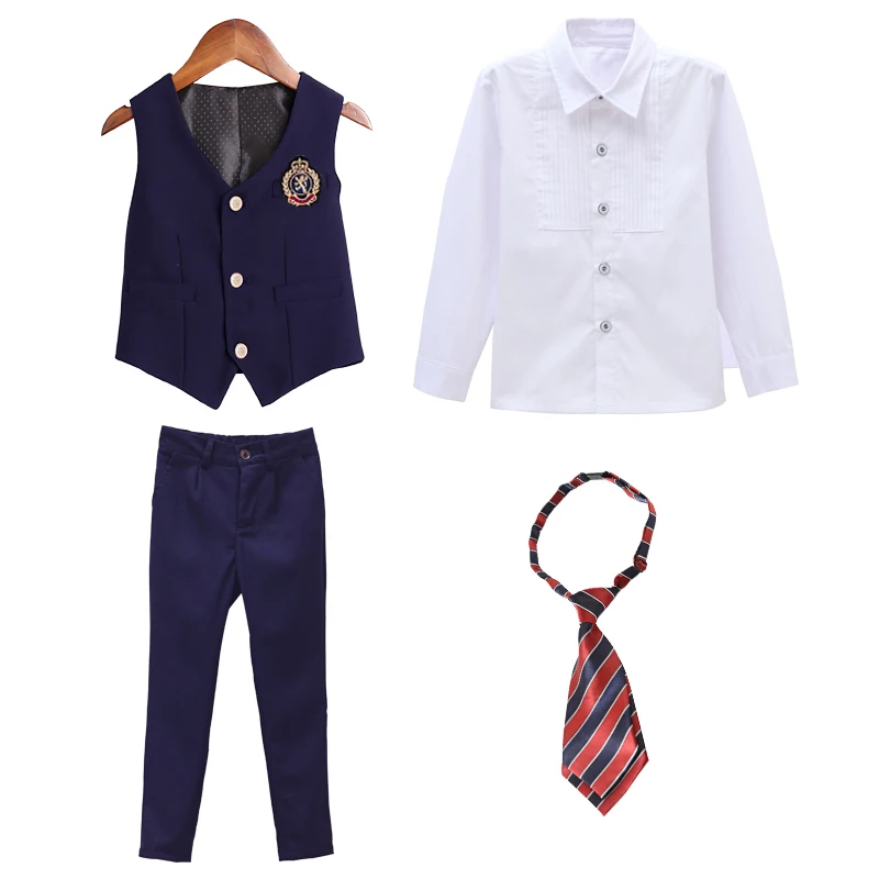 Высококачественная японская Модная рубашка в морском стиле, школьная форма для девочек, школьная форма, жилет, рубашка, брюки, комплекты, школьная форма - Цвет: sets for boy