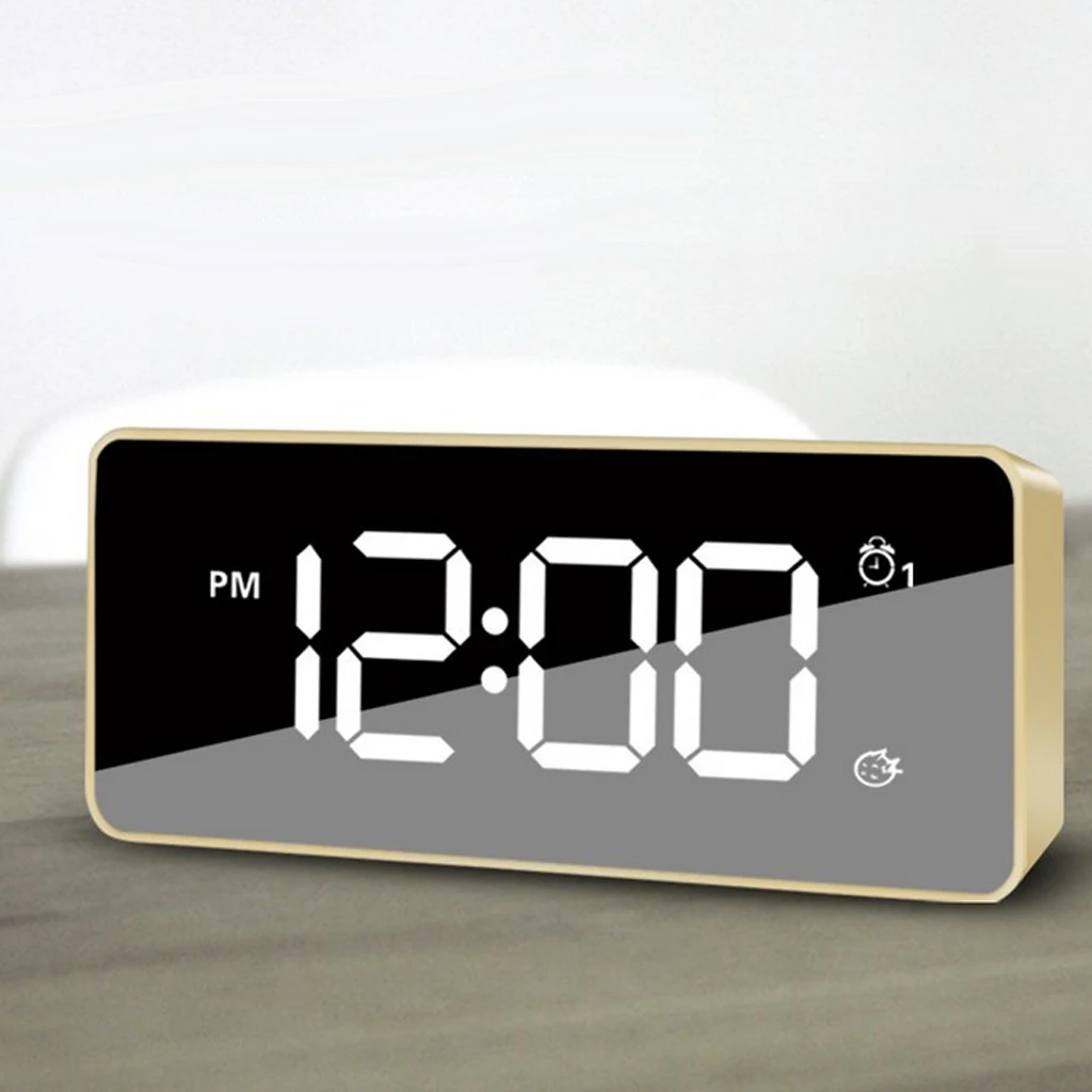 Kids Students Bedside Snooze Alarm Clock Backlight Projector Clock Smart Wake Up Clock Dual Alarming AA Battery