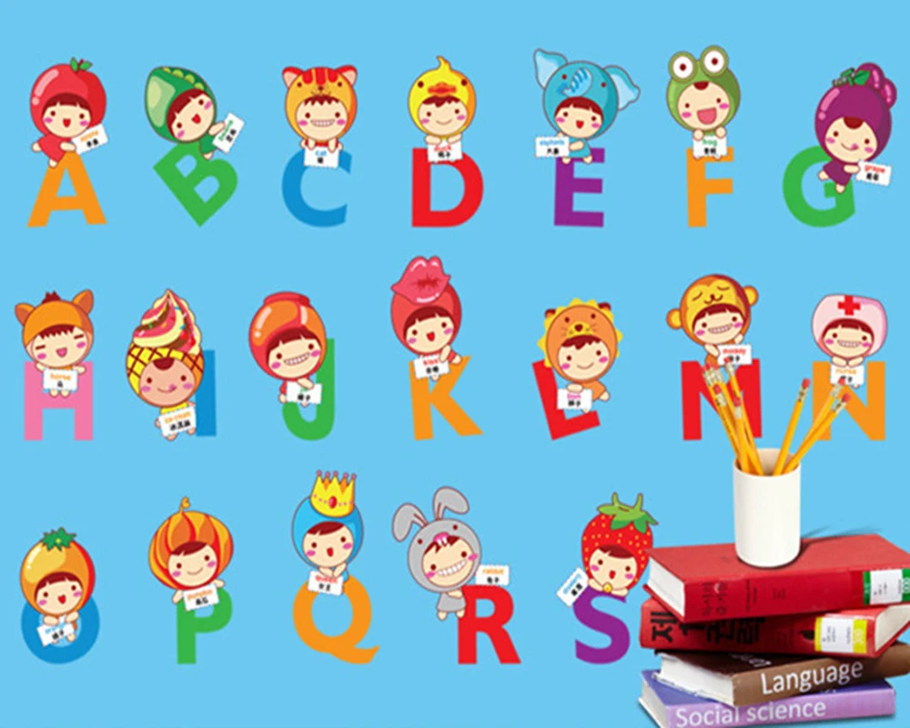 Monogram baby sticker wallpaper Household adornment wall stickers