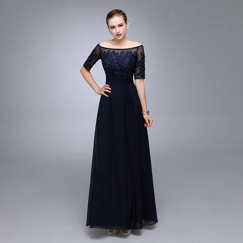 vestido meia manga festa